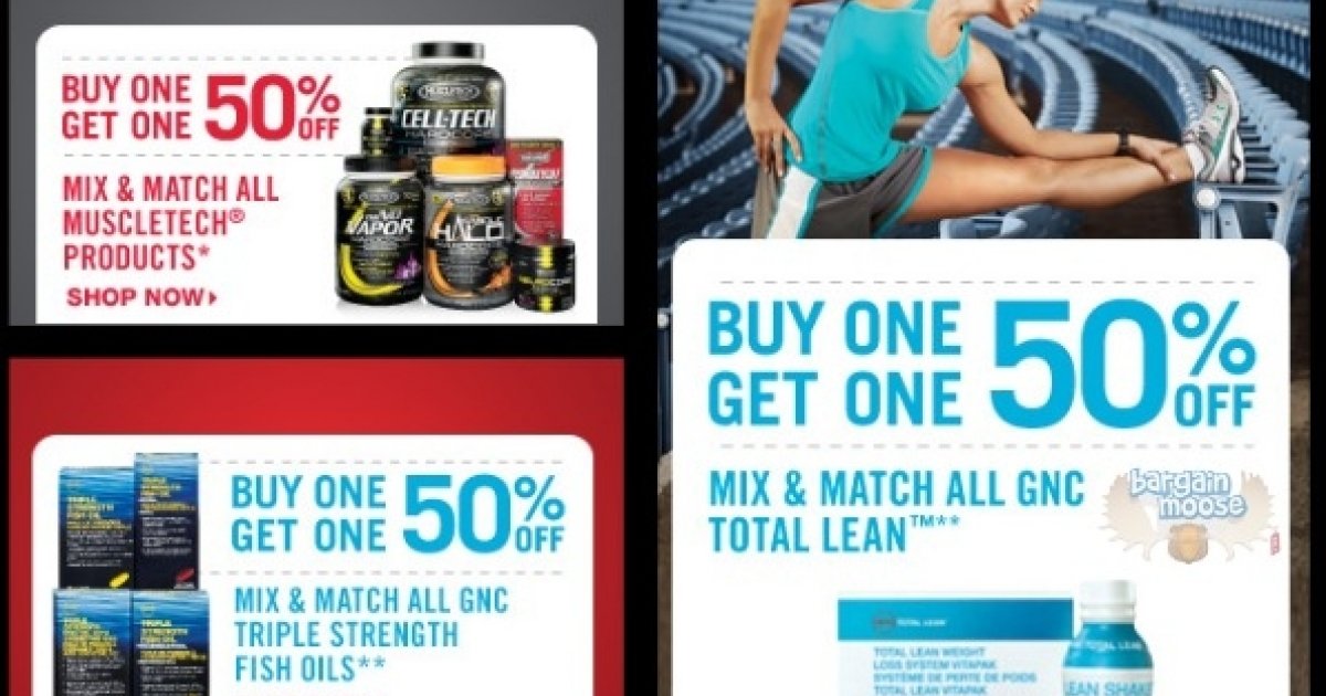GNC Canada BOGO 50 Off