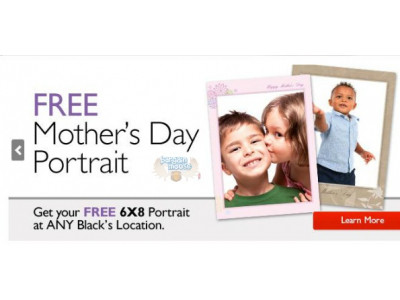 Canadian Freebie: Free 6x8 Mother's Day Portrait @ Black's Canada