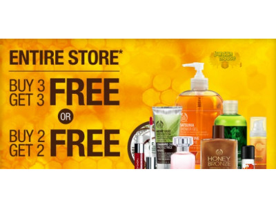 The Body Shop Canada: Buy 3 Get 3 Free
