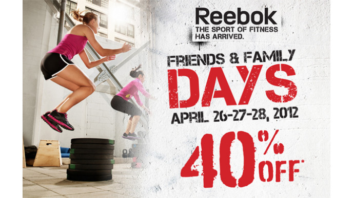 Reebok Friend & Family Days Now On In-Store