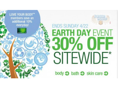 The Body Shop Canada:Save 30% Site Wide For Earth Day & Gift with Purchase