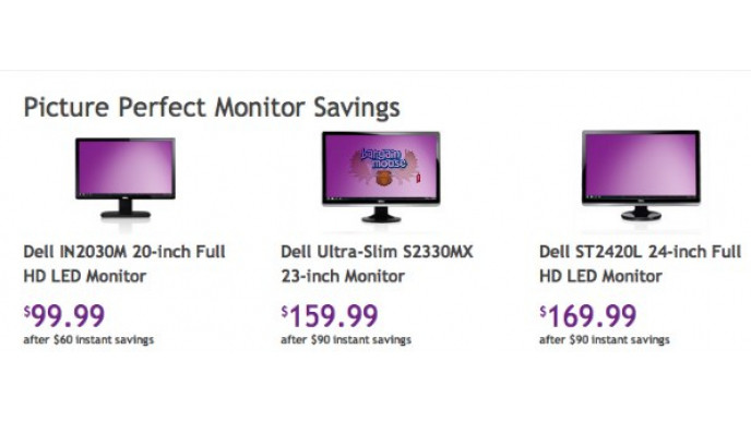Dell Canada: Up to 30% Off Monitors