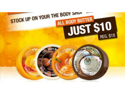 The Body Shop Canada: All Body Butters & Hand Moisturizers $10 (reg $18) 2 Days Only