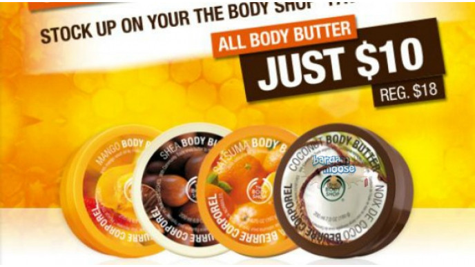 The Body Shop Canada: All Body Butters & Hand Moisturizers $10 (reg $18) 2 Days Only
