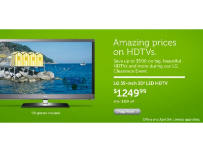 Dell Canada: LG TV Clearance Event Save up to $500