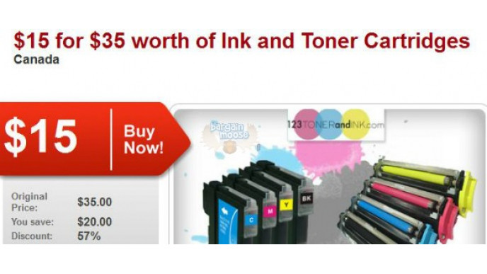 Gaggleup Canada: $15 for $35 worth of Ink & Toner Cartridges (save 57%)