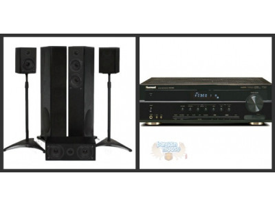 Visions Electronics: Sherwood 5.1ch A/V Receiver with UrbanAudio 5 Speaker Surround Speaker Package $298 (reg. $769)