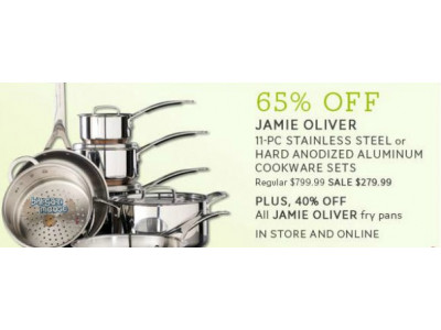The Bay Canada: Save 65% on Jamie Oliver Cookware Sets and Fry Pans