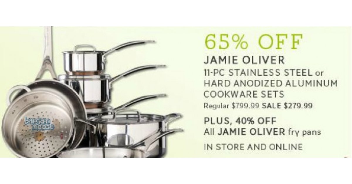 The Bay Canada Save 65 on Jamie Oliver Cookware Sets and Fry Pans