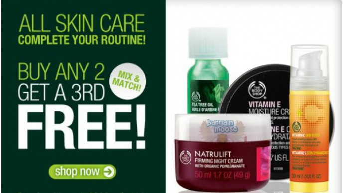 The Body Shop Canada: B2G1 Free Skin Care & 3 for $30 Skin Care
