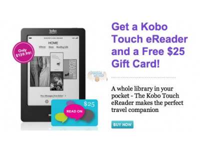 Kobobooks: Free $25 Gift Card with Kobo Touch eReader Purchase