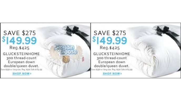 The Bay Canada: Glucksteinhome 300 Thread Count Down Duvet $149.99 (reg. $425)