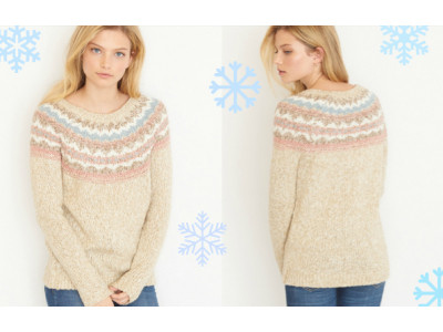 70% Off Jacquard Crewneck Sweater Was $50 | Now $15 & Free Shipping @ Garage Canada