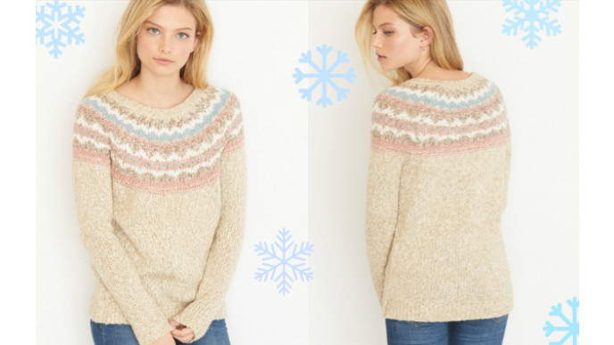 70% Off Jacquard Crewneck Sweater Was $50 | Now $15 & Free Shipping @ Garage Canada