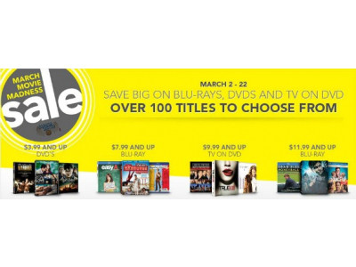 Best Buy Canada: March Movie Madness Movies starting at just $3.99