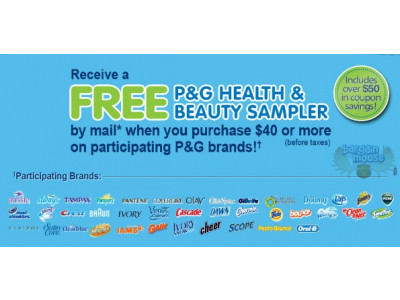 P&G Canada: Free Health & Beauty Sampler & Coupons With $40 P&G Purchase