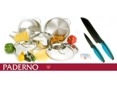 TeamBuy Canada: $189 for a Paderno 8 Piece Summerside Cookware Set with Bonus Knives - S&T Included ($630 Value)