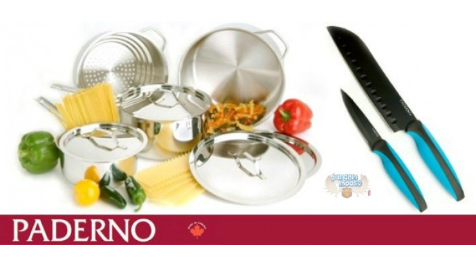 TeamBuy Canada: $189 for a Paderno 8 Piece Summerside Cookware Set with Bonus Knives - S&T Included ($630 Value)