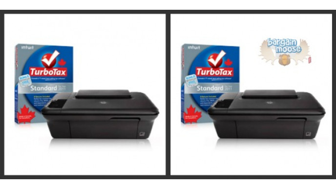 The Source Canada: HP Deskjet All In One Printer & TurboTax Bundle $60