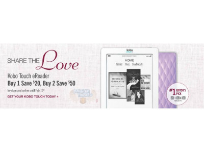 Chapters Canada: Kobo Touch eReader Buy 1 Save $20 - Buy 2 Save $50
