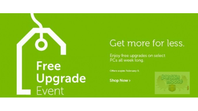 Dell Canada: Free Upgrades on Select PCs 1 Week Only plus a 2 Part Electronics Extravaganza up to 60% Off