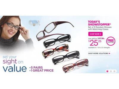 The Shopping Channel: Set of 5 Readers Glasses with Matching Cases $25.25 (Reg. $49)