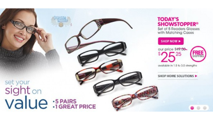 The Shopping Channel: Set of 5 Readers Glasses with Matching Cases $25.25 (Reg. $49)