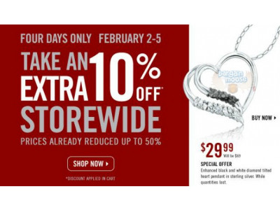 Peoples Jewellers Canada: Extra 10% Off Site Wide 4 Days Only