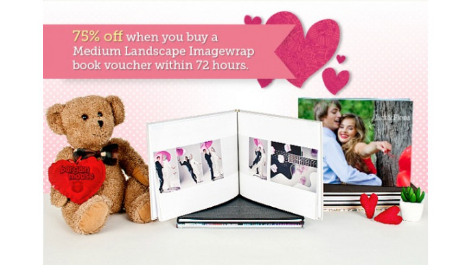 Photobook Canada: Medium Landscape Imagewrap Photobook 75% Off Now $22.60