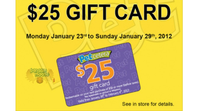 Petcetera Canada: Spend $50 & Get A $25 Gift Card