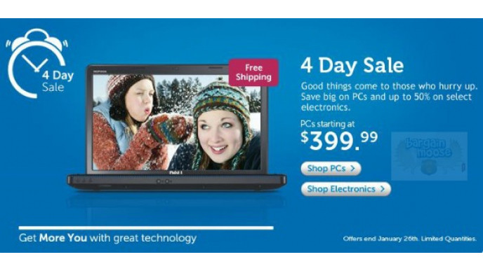 Dell Canada: 4 Day Sale up to 50% off Computers & Electronics