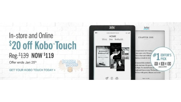 Chapters Canada:Kobo Touch $119 (was $139)