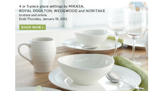 The Bay Canada: 50% Off Mikasa, Royal Doulton & More 4 and 5 Piece Place Settings