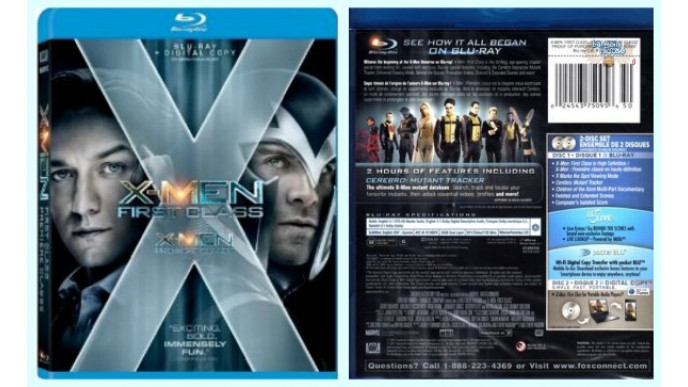 Amazon Canada: X-Men First Class Blu Ray + Digital Copy $15 (Orig $49.99)