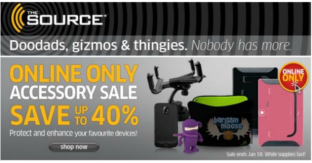 The Source Canada Accessory Sale up to 40 Off