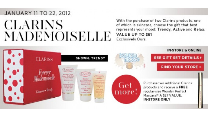 The Bay Canada: Clairins Beauty Bonus Valued At Up To $61 With Purchase