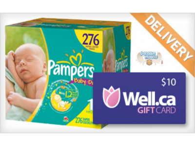 WagJag Canada: $39.99 For Largest Box Of Pampers & $10 Well.Ca Gift Card