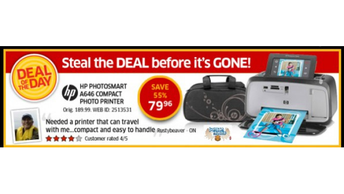 The Source: 55% Off HP Photosmart A646 Compact Photo Printer $79.96