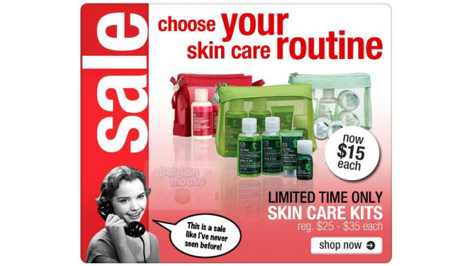 The Body Shop Canada: Choose your skin routine Sale $15 (regular $25-$35)