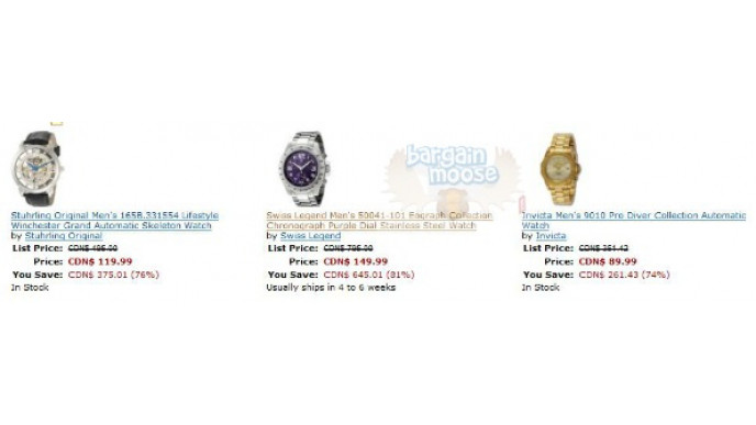 Amazon Canada: Men's and Women's Watches up to 82% Off