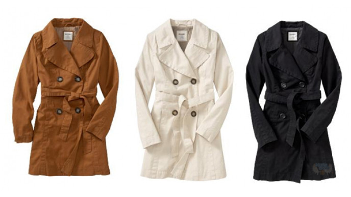 Women's Skirted Twill Trench Coats Only $20 @ Old Navy Canada!