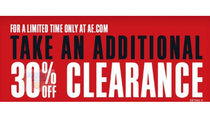 American Eagle, Aerie &77 kids: Extra 30% off Clearance Items and Free Shipping