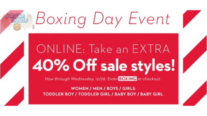 Gap Canada: Extra 40% Off Sale Boxing Week