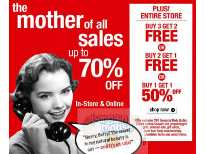 The Body Shop Canada: Buy 3 get 2 Free, Buy 2 get 1 Free, Buy 1 get 1 50% Off