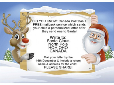 Canada Post: FREE Letter Back From Santa?!