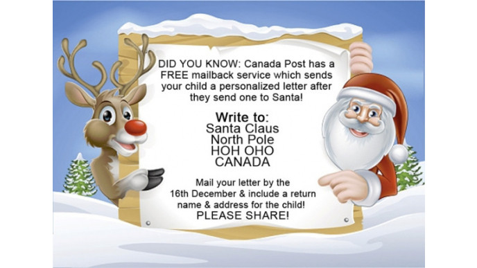 Canada Post: FREE Letter Back From Santa?!