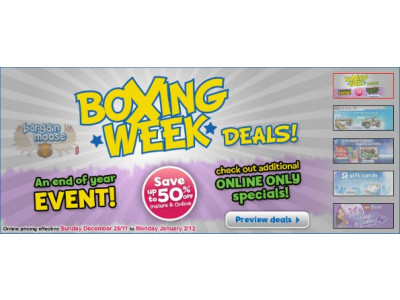Toys R Us Canada: Boxing Week Sales Start Online 25th Dec