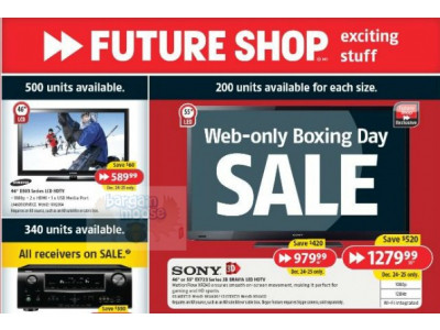 Future Shop Canada: Boxing Day Deals 24th & 25 December Online Only