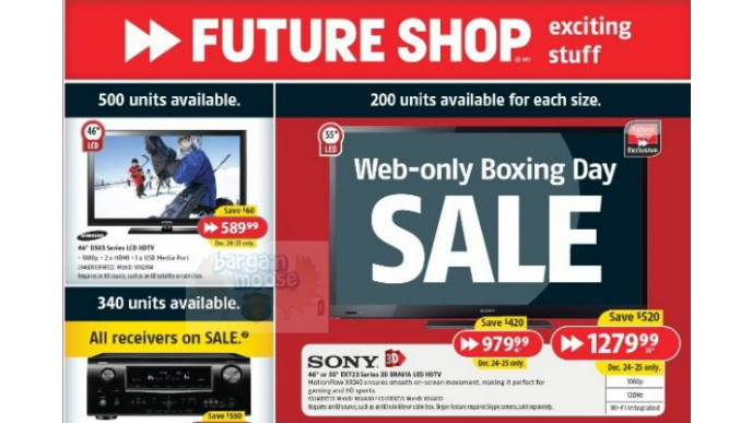 Future Shop Canada: Boxing Day Deals 24th & 25 December Online Only