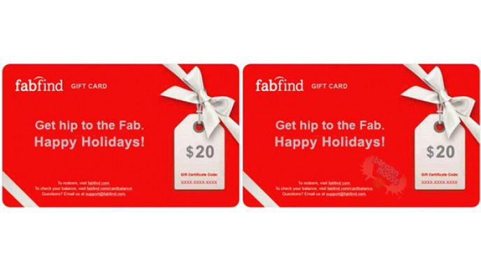 Fab Find: 25% Off Fab Find Gift Cards Today Only 